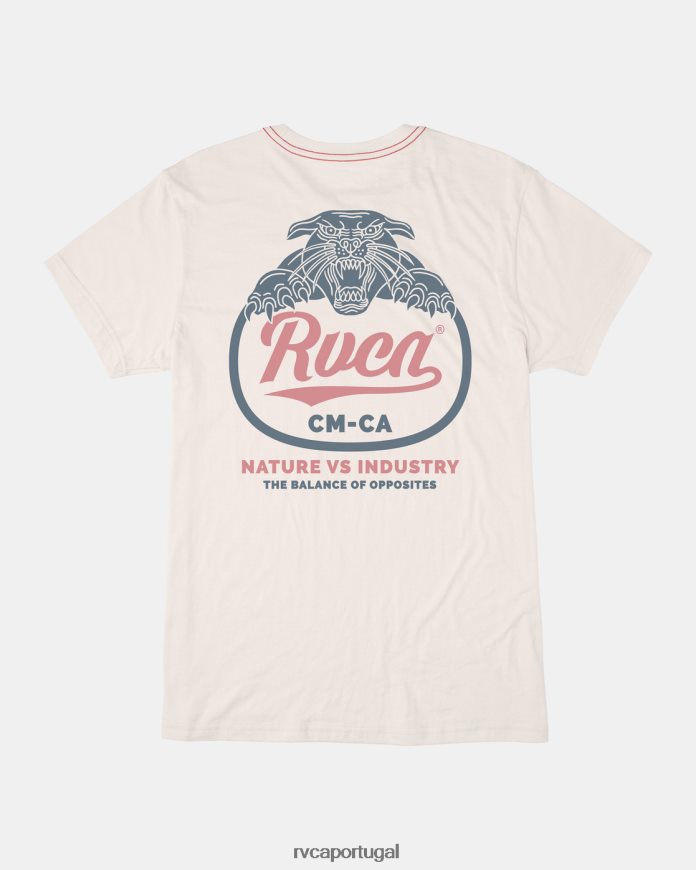 roupas RVCA homens camiseta pantera branco antigo N00F2H386