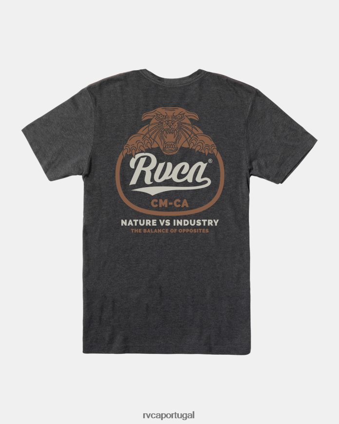 roupas RVCA homens camiseta pantera preto N00F2H387
