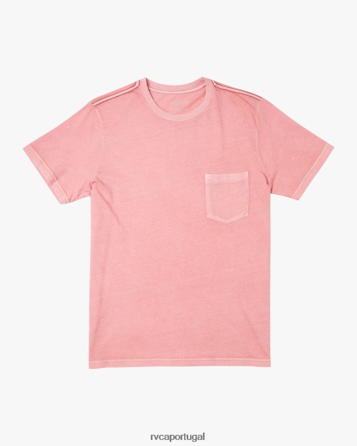 roupas RVCA homens camiseta pigmento ptc ii Rosa empoeirada N00F2H766