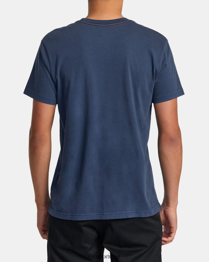 roupas RVCA homens camiseta pigmento ptc ii azul temperamental N00F2H669