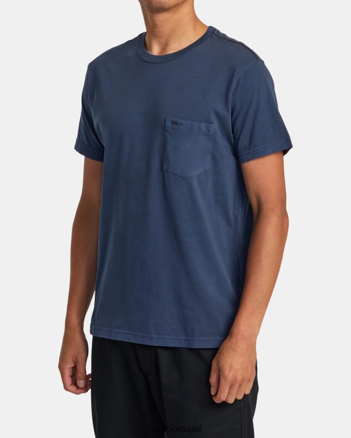roupas RVCA homens camiseta pigmento ptc ii azul temperamental N00F2H669