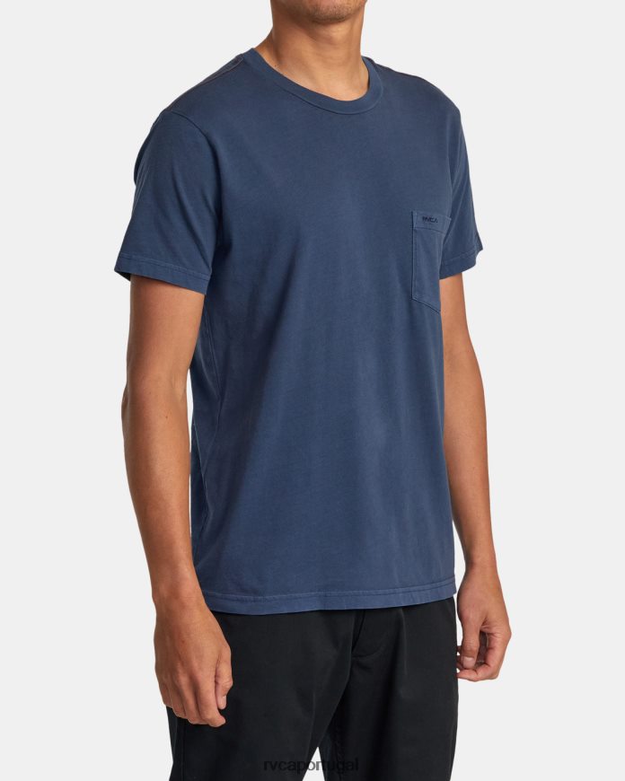 roupas RVCA homens camiseta pigmento ptc ii azul temperamental N00F2H669