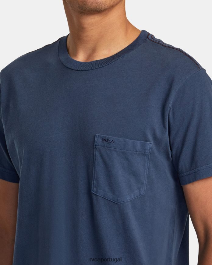 roupas RVCA homens camiseta pigmento ptc ii azul temperamental N00F2H669