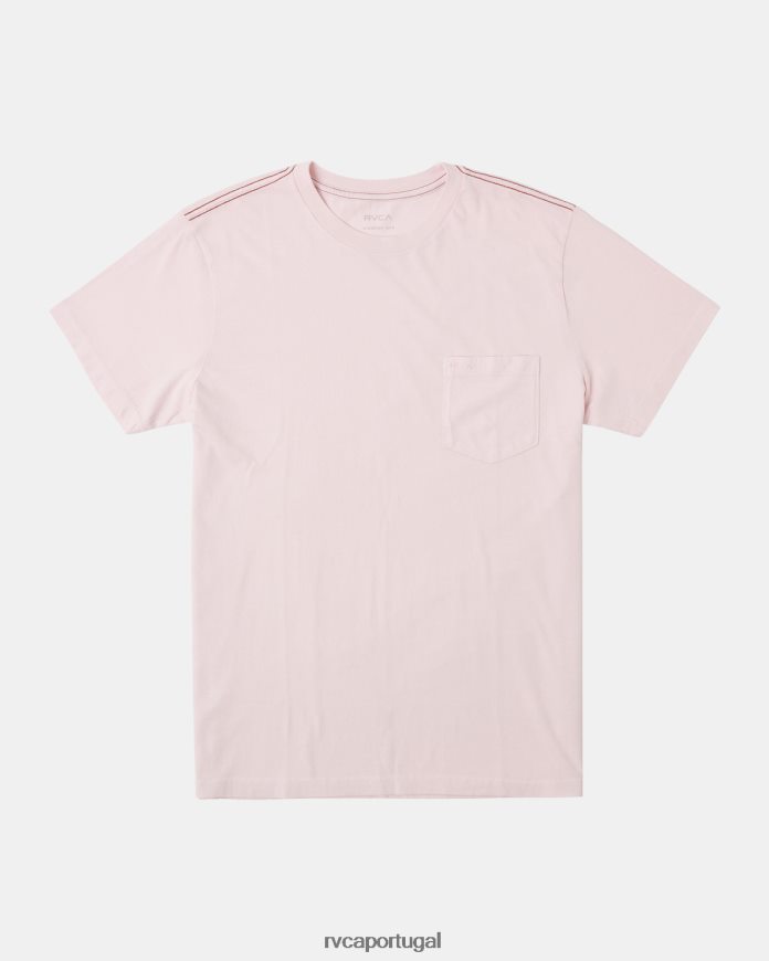 roupas RVCA homens camiseta pigmento ptc ii luz rosa N00F2H180