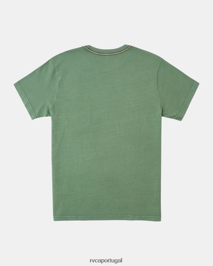 roupas RVCA homens camiseta pigmento ptc ii verde N00F2H175