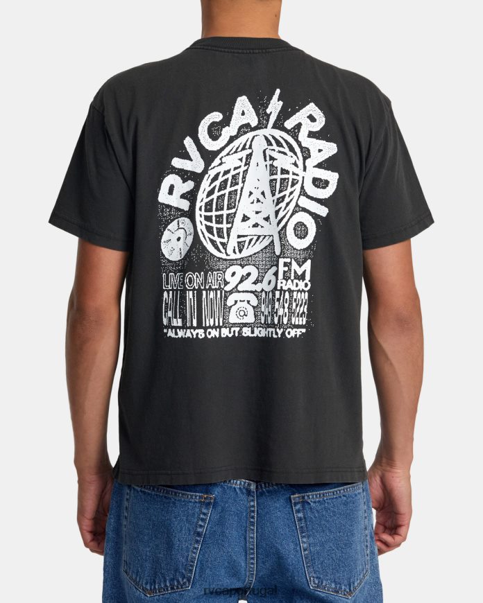 roupas RVCA homens camiseta preto N00F2H81