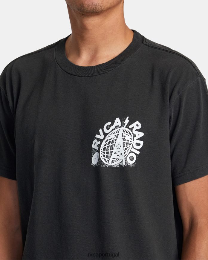 roupas RVCA homens camiseta preto N00F2H81