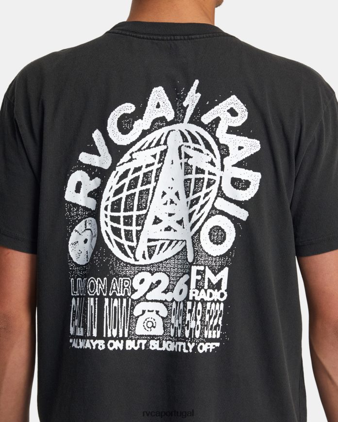 roupas RVCA homens camiseta preto N00F2H81