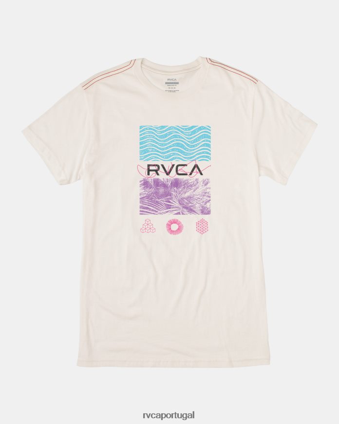 roupas RVCA homens camiseta rádio fauna branco antigo N00F2H3
