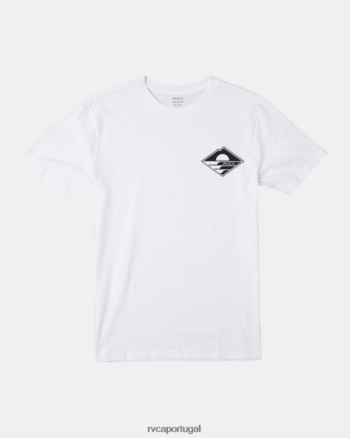 roupas RVCA homens camiseta sunswell branco N00F2H143