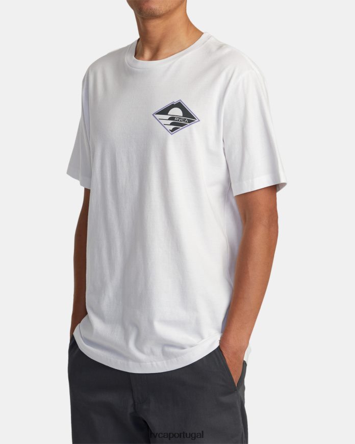 roupas RVCA homens camiseta sunswell branco N00F2H143