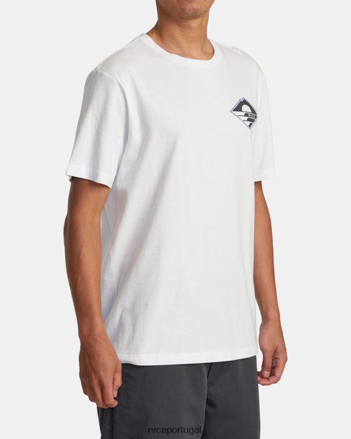 roupas RVCA homens camiseta sunswell branco N00F2H143