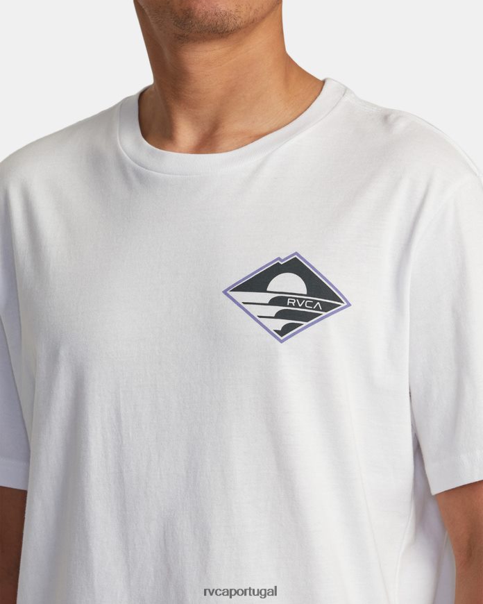 roupas RVCA homens camiseta sunswell branco N00F2H143