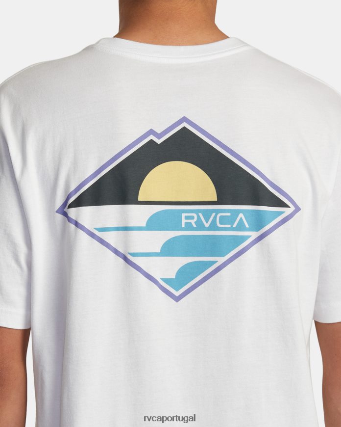 roupas RVCA homens camiseta sunswell branco N00F2H143