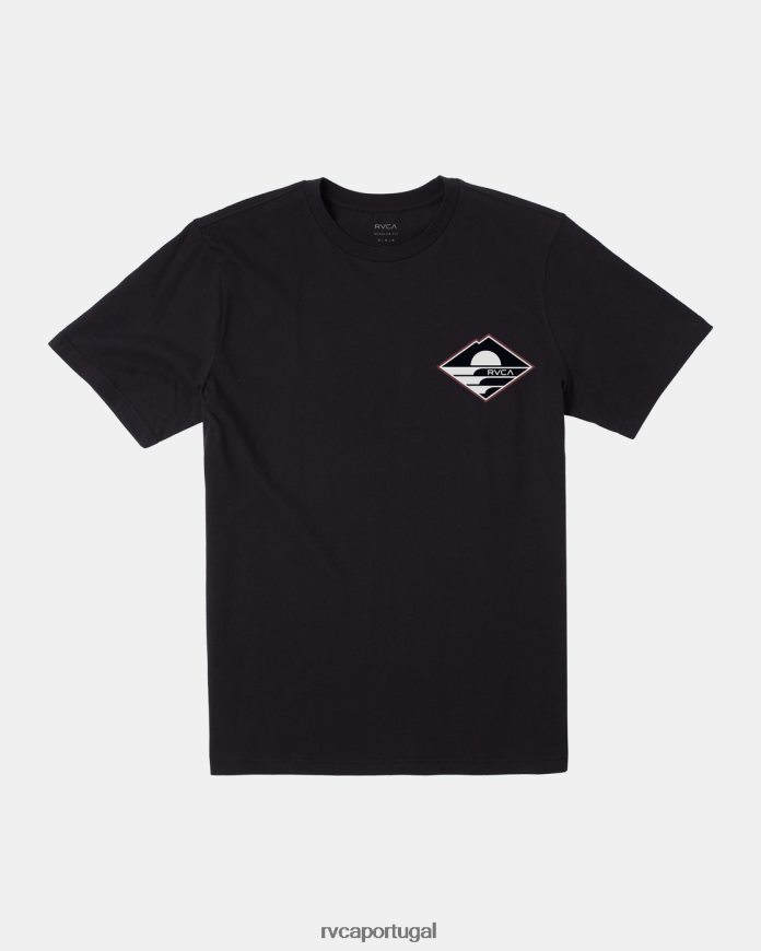 roupas RVCA homens camiseta sunswell preto N00F2H113