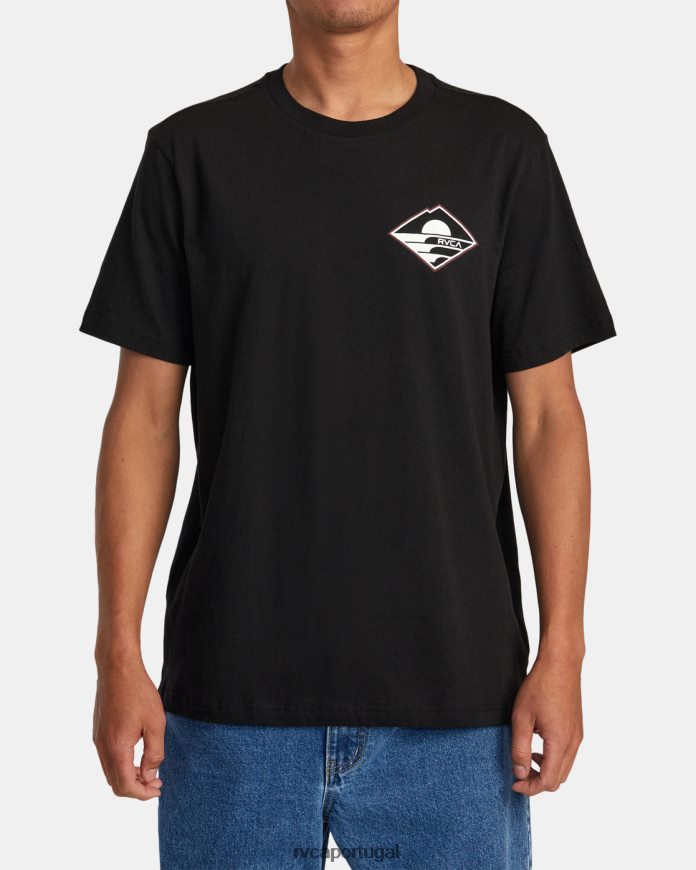 roupas RVCA homens camiseta sunswell preto N00F2H113