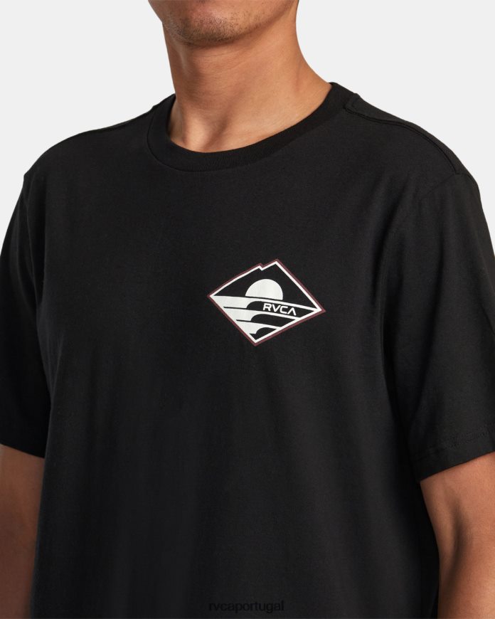 roupas RVCA homens camiseta sunswell preto N00F2H113