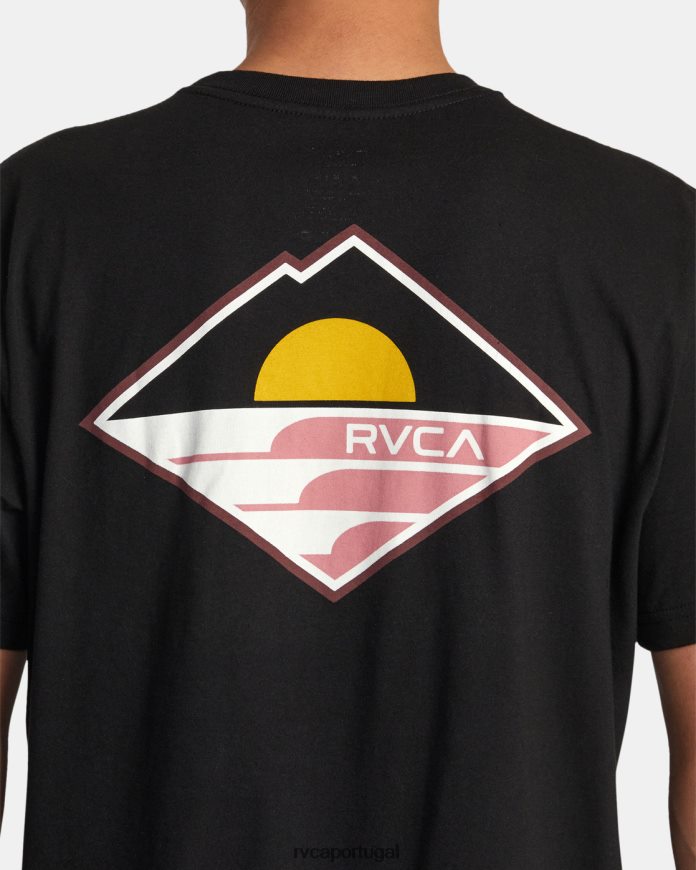 roupas RVCA homens camiseta sunswell preto N00F2H113