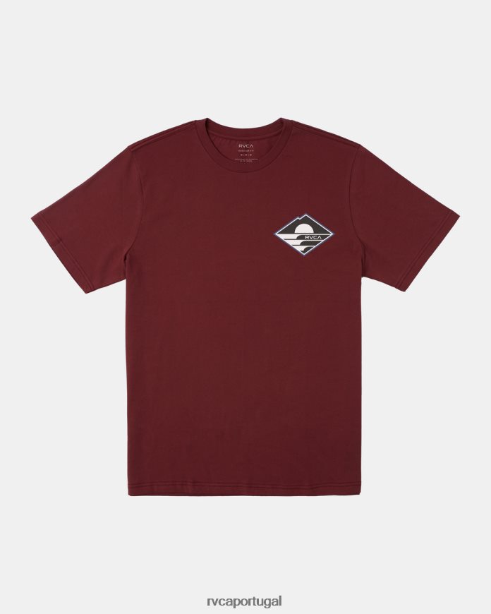 roupas RVCA homens camiseta sunswell vermelho sangue de boi N00F2H56