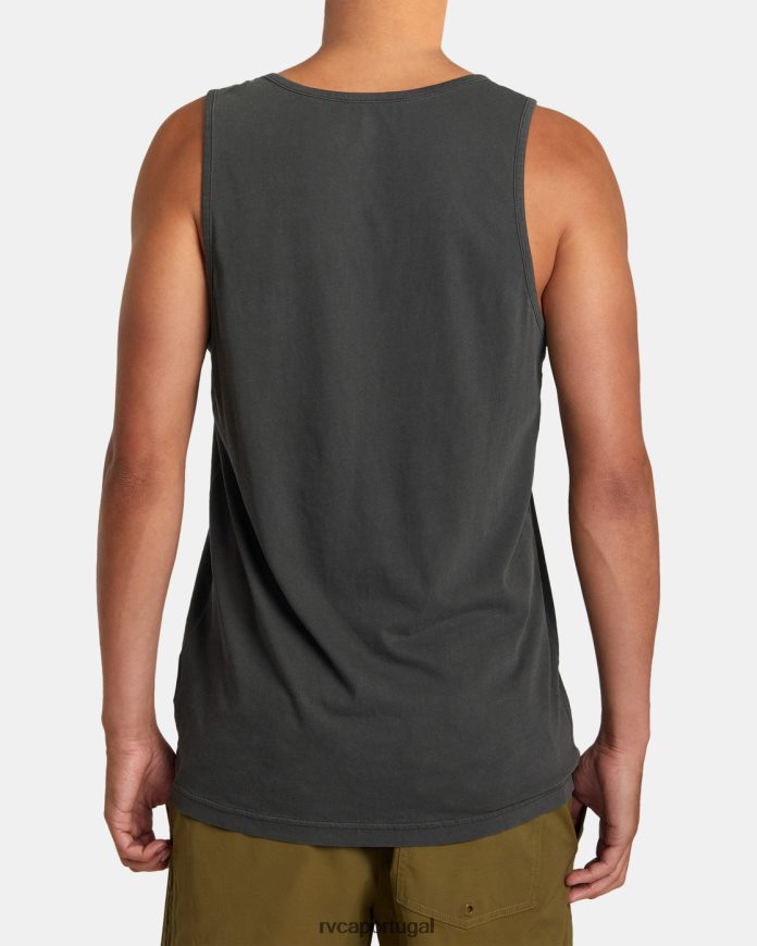 roupas RVCA homens camiseta tanque de pigmento ptc pirata preto N00F2H663