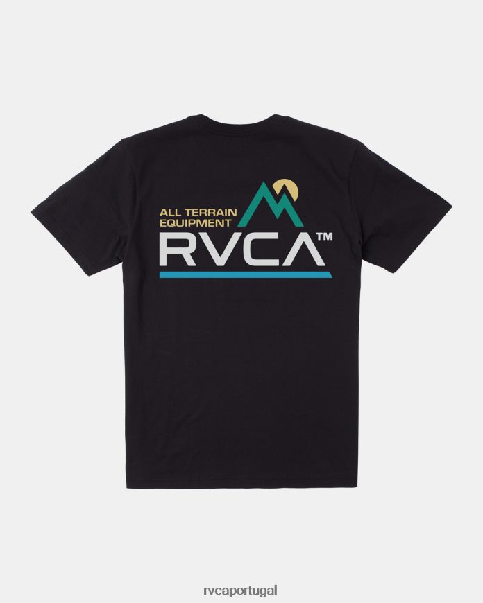 roupas RVCA homens camiseta todo terreno preto N00F2H33