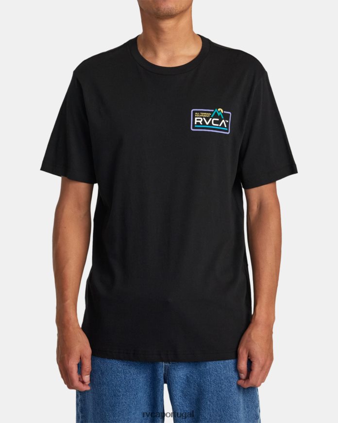 roupas RVCA homens camiseta todo terreno preto N00F2H33