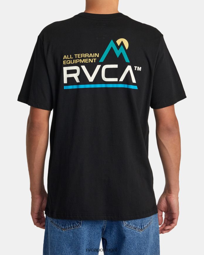roupas RVCA homens camiseta todo terreno preto N00F2H33