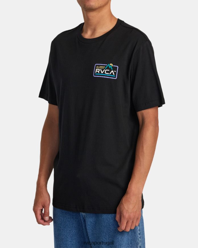 roupas RVCA homens camiseta todo terreno preto N00F2H33