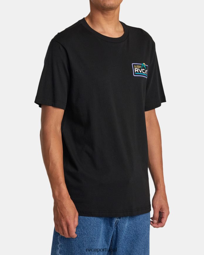 roupas RVCA homens camiseta todo terreno preto N00F2H33