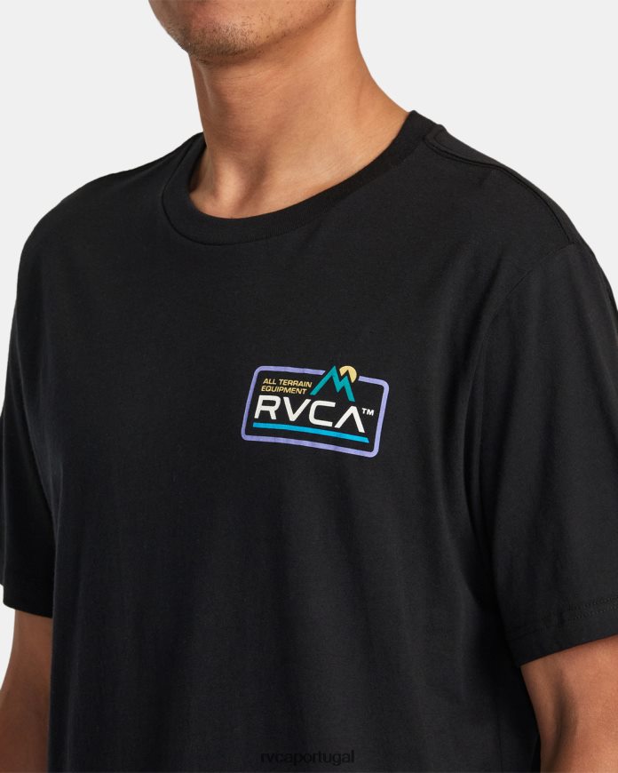 roupas RVCA homens camiseta todo terreno preto N00F2H33