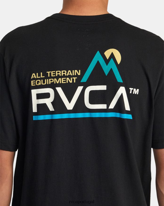 roupas RVCA homens camiseta todo terreno preto N00F2H33