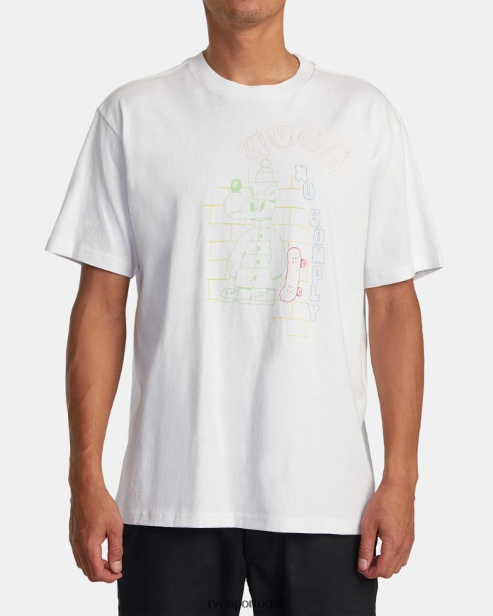 roupas RVCA homens não cumpra camiseta branco N00F2H98