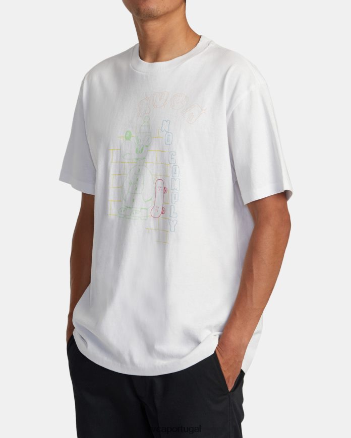roupas RVCA homens não cumpra camiseta branco N00F2H98