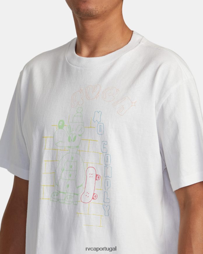 roupas RVCA homens não cumpra camiseta branco N00F2H98