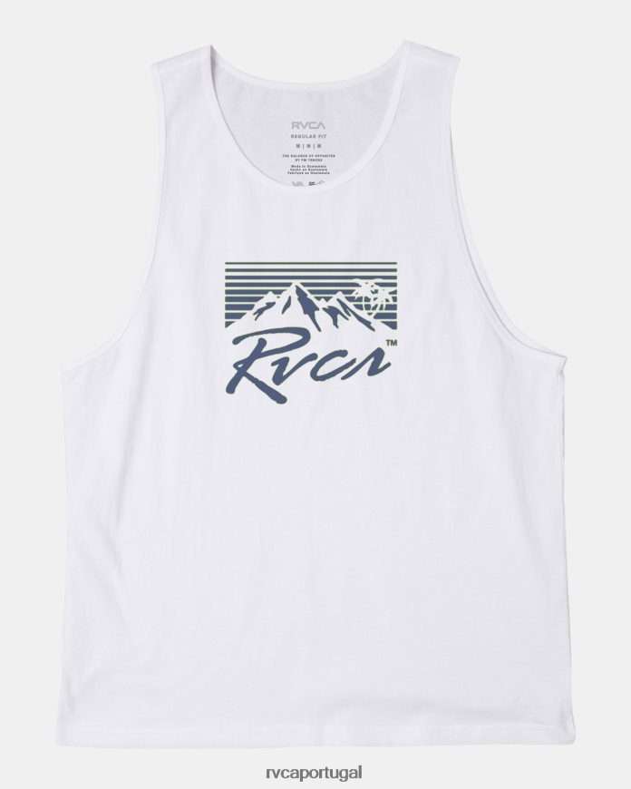 roupas RVCA homens tanque de antolhos branco N00F2H274