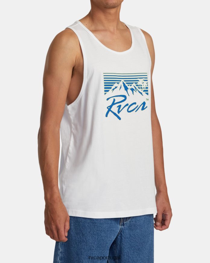 roupas RVCA homens tanque de antolhos branco N00F2H274