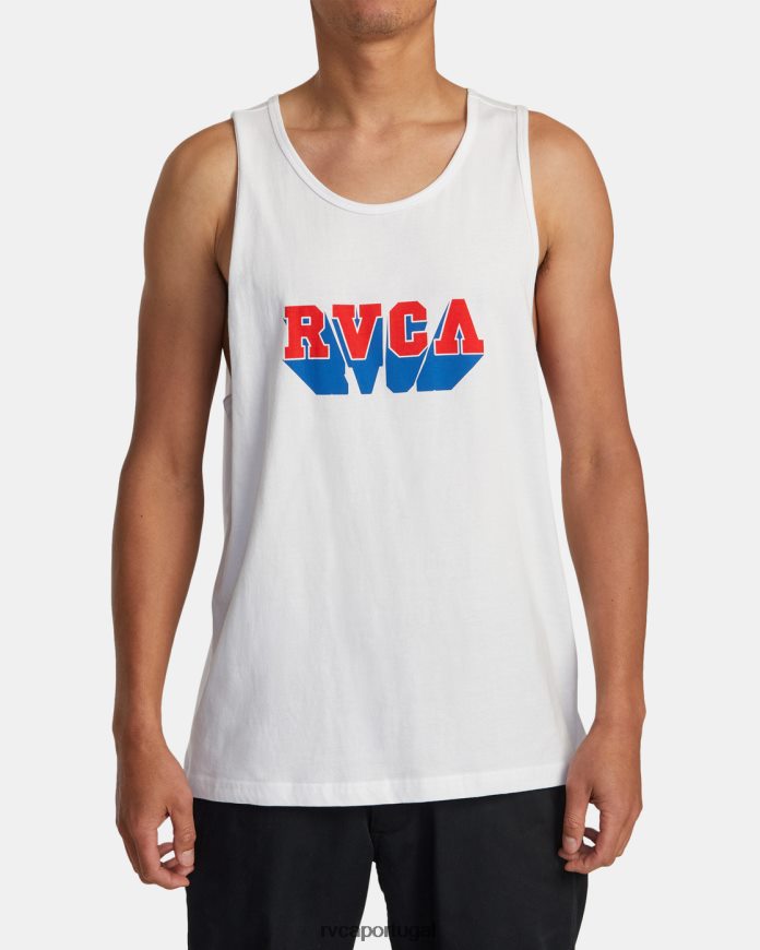 roupas RVCA homens tanque de impacto branco N00F2H75