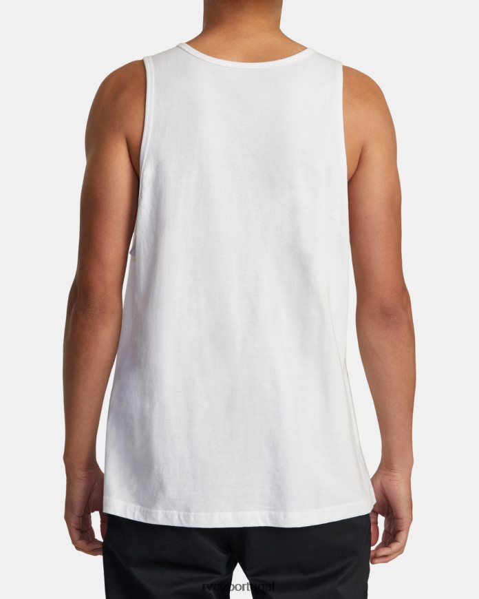 roupas RVCA homens tanque de impacto branco N00F2H75