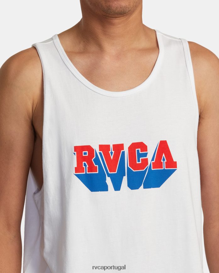 roupas RVCA homens tanque de impacto branco N00F2H75