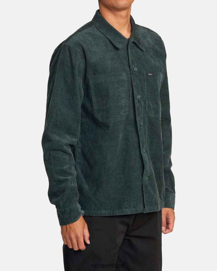 roupas RVCA homens blusa de veludo americana caçador verde N00F2H568
