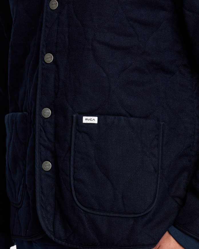 roupas RVCA homens jaqueta de alta qualidade índigo N00F2H1020