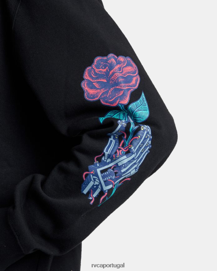 roupas RVCA homens moletom martin ander manderoid preto N00F2H306