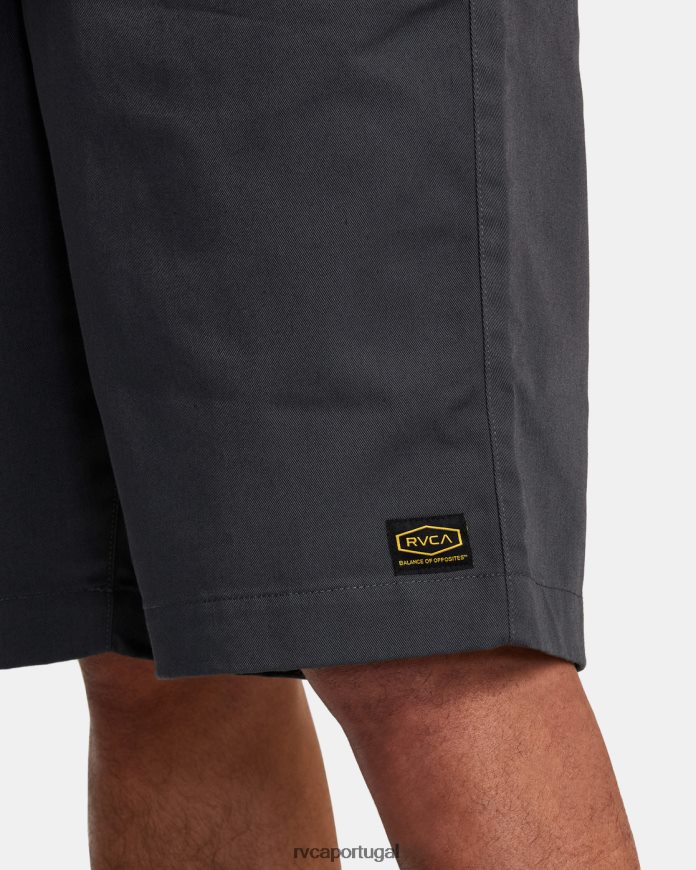 roupas RVCA homens calça americana 22 garagem azul N00F2H324