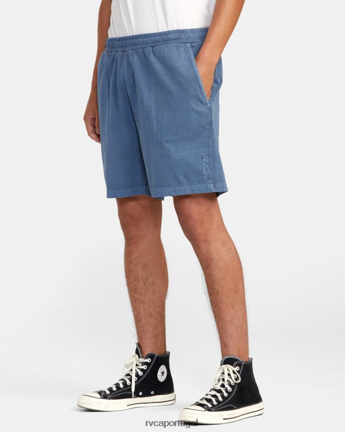 roupas RVCA homens calça elástica ptc 18 azul temperamental N00F2H615