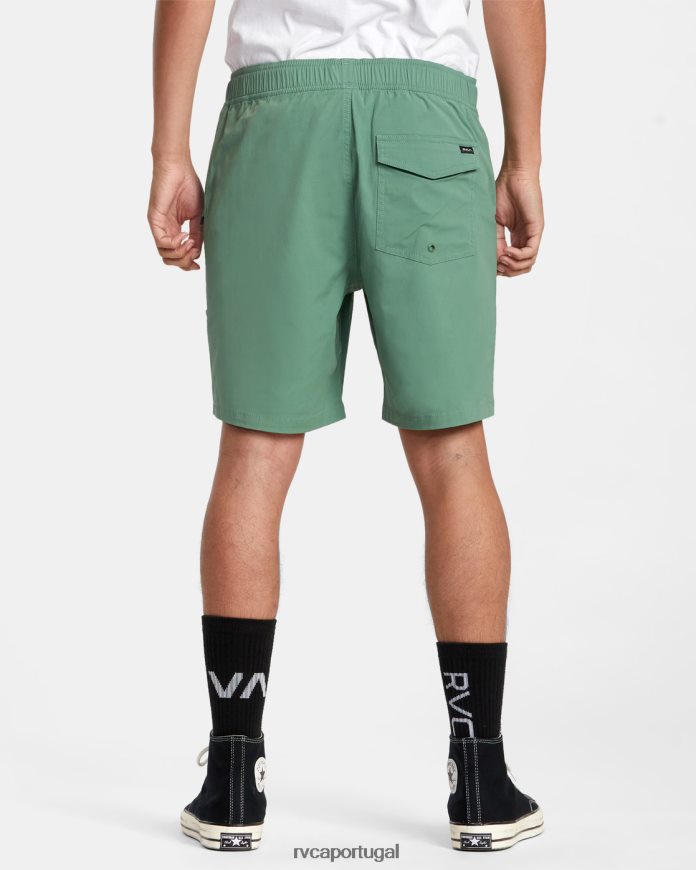 roupas RVCA homens calções de banho híbridos cívicos verde N00F2H21