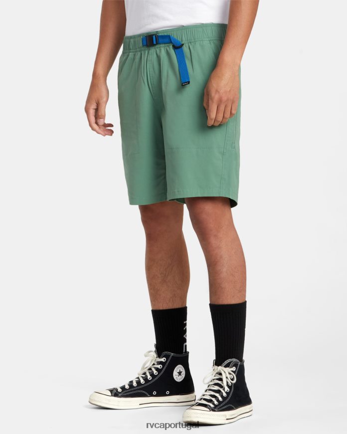 roupas RVCA homens calções de banho híbridos cívicos verde N00F2H21