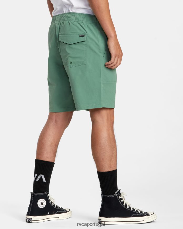 roupas RVCA homens calções de banho híbridos cívicos verde N00F2H21