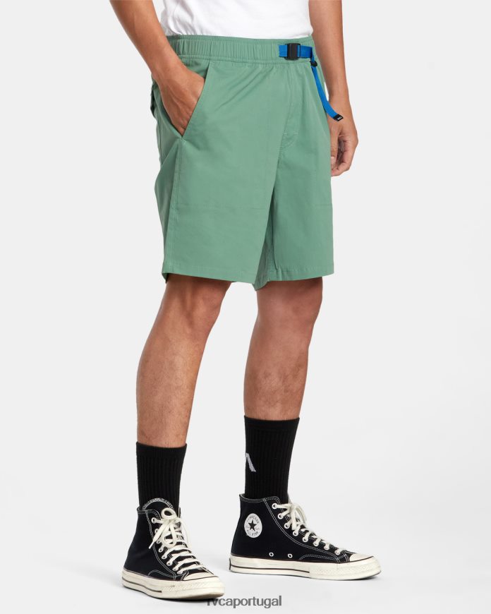 roupas RVCA homens calções de banho híbridos cívicos verde N00F2H21
