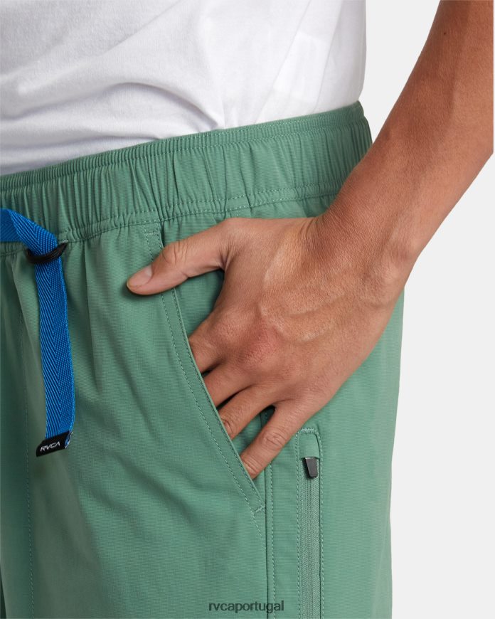 roupas RVCA homens calções de banho híbridos cívicos verde N00F2H21