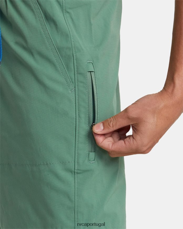 roupas RVCA homens calções de banho híbridos cívicos verde N00F2H21